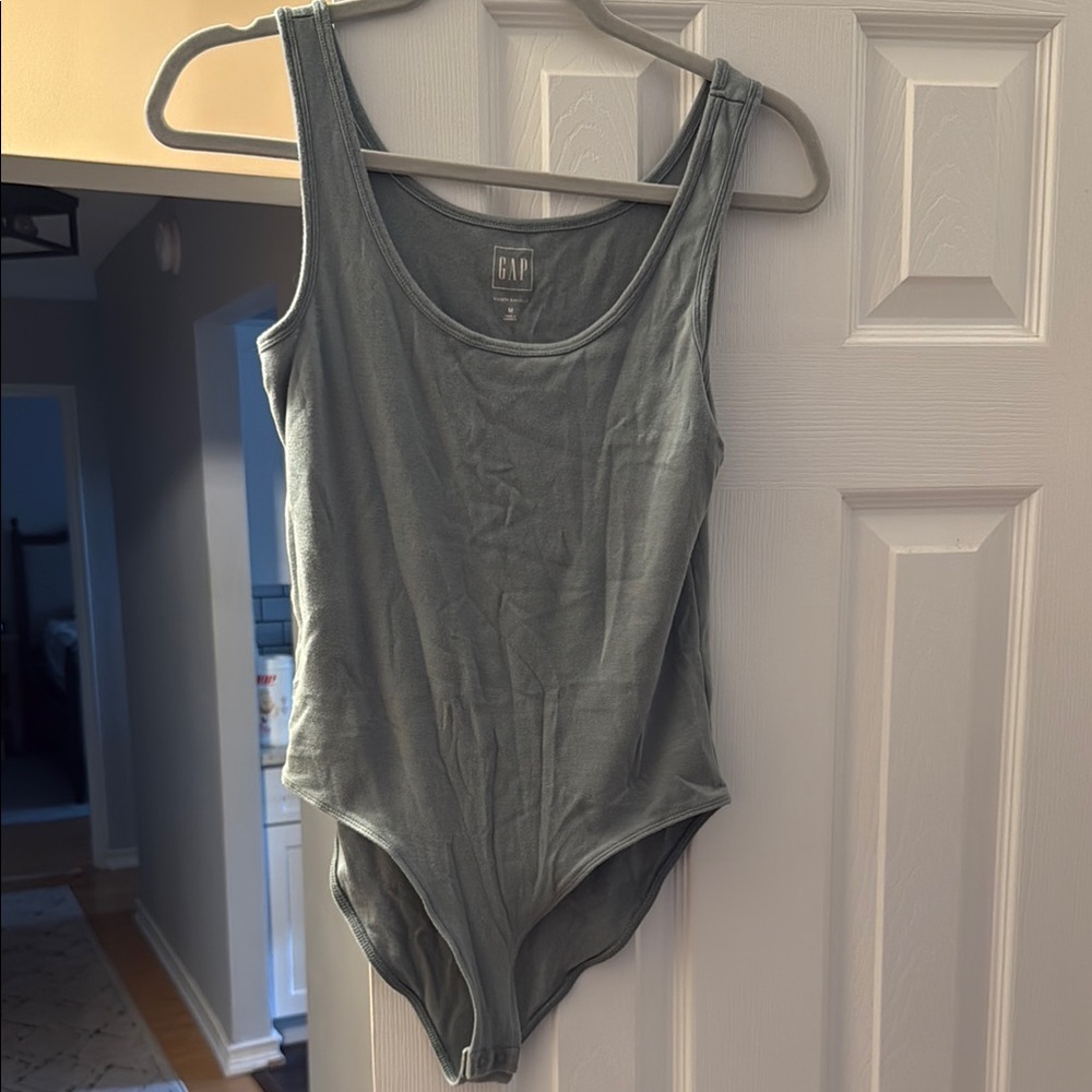 GAP Sage Green Sleeveless Bodysuit
